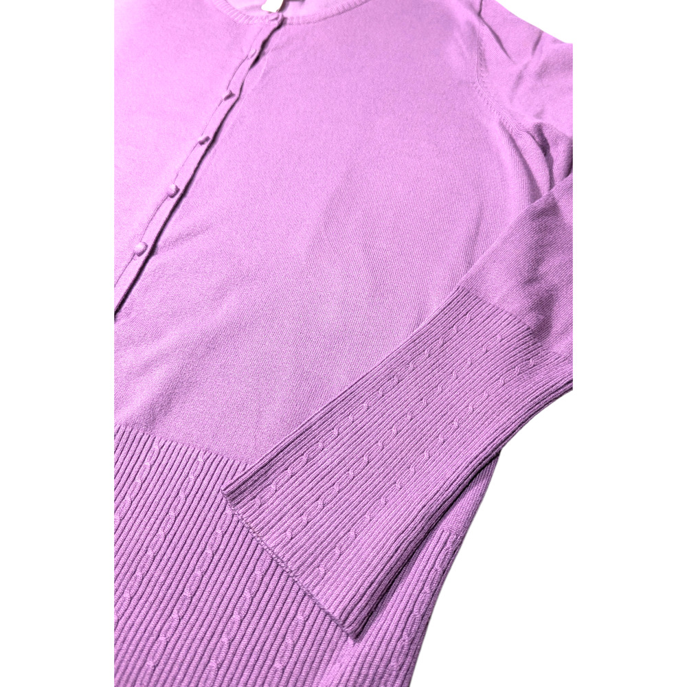 Merona Cardigan Style Sweater Size XXL Purple Button Up - Picture 4 of 5